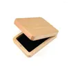 Jewelry Pouches Solid Wood Ring Box Black Walnut Storage Holiday Gift Packaging High-Quality Proposal Engagement Rotating