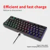 Tangentbord trådlöst film tangentbord bt5 0 2 4G Dual Mode 61Key RGB Lights Portable Multi Shortcut Combination for Laptop Office Game 230927