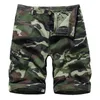 Pantaloncini da uomo 2023 Mens Cargo Beach Camouflage Estate Uomo Cotone Allentato Multi-Tasche Pantaloni militari Homme Casual Sudore