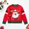 Kvinnors tröjor Santa Jacquard stickad tröja ful jul snöflinga långärmad besättning hals tryck pullover stickkläder kläder outwear