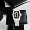 Richardmill Brand New Wristtwatches Richardmill RM07-01 White Ceramic Black Lip Automatic Mechanical Women's Watch Hbnk