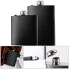 Hip Flasks Army Flask Stainless Steel Whisky 168-220ml Black Whiskey Bottle Cup For Alcohol-Hip Alcool Vodka Liquor Drinkware