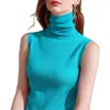 Maglioni da donna Maglione senza maniche sexy Carro armato femminile Maglione a collo alto Maglione da donna sottile lavorato a maglia Maglione invernale da donna Maglione da donna Serbatoi 230927