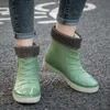 Rain Boots Designer Mid Calf Rain Boots Women's Green Waterproof Shoes For Rainy Day Ladies Pink Fur Rubber Rainshoes Woman Galoshes 230927