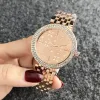 2023 أزياء العلامة التجارية Quartz Wrist Watches for Women Girl Flower Crystal Style Metal Steel Band Watches Hot Sale Lady Watch Dropshiping