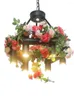 Lampy wisiork Nordic długi uchwyt na kartę stołową żyrandolowy Krajowy okrągły opaska reflektor kwiaty i rośliny lampa roślinna baru wodnego