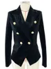 Dames leer kunstleer HOGE kwaliteit est barokke mode-ontwerper jas Dames leeuw metalen knoppen kunstleer blazer voor dames 230927