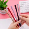 Ballpoint Pens 50 pcs Korean Creative Student Stationery Simulation Metal Neutral Pen Water Black sign Office supplies 230927