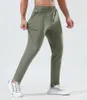 Pantalon de sport à séchage rapide pour hommes, ample, fin, en soie glacée, pour l'extérieur, course à pied, Fitness, Yoga, décontracté, automne, LU-2028