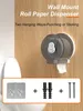 Suportes de papel higiênico Rolo Dispensador de papel de montagem na parede Transparente Banheiro Suporte de dispensador de papel higiênico com armazenamento 2 em 1 WC Rolls Dispenser 230927