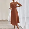 Casual Jurken Vrouwen V-hals Jarretel Slanke Jurk Sexy Hoge Split Mid Lengte Swing Pleidooi Overgooiers Club Party Voor vrouwen Vestidos