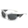 Luxe zonnebrillen voor heren Europa en Amerika Futuristische technologie Dameszonnebril Y2K Straatschieten Catwalk Grensoverschrijdend Heterosexua Wimpers Voor koppels
