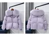 여자 다운 파카 패션 90% 거위 다운 재킷 겨울 여자 따뜻한 코트 대형 진짜 모피 칼라 두꺼운 고급 옥외 겉옷 230926