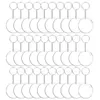 48 72 96pcs Acrylic Transparent Circle Discs Set Key Chains Clear Round Acrylic Keychain Blanks Keychain for DIY Transparent1285A