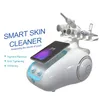 Portable 6 in 1 water replenishing to skin hot spray silicone RF vibration massage remove dark spots aqua peeling face skin cleaning machine