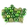 24PCS Zielony świąteczny piłka bombka wystrój drzewa wiszące ozdoby przy imprezie