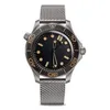 Designer Men Automatiska mekaniska klockor Keramiska Bezel rostfritt stål Remsur med 42 mm ingen tid att dö 007 Watch226U