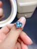 Cluster Rings Love Style Topaz Ring Arrival Natural And Real Blue Finger 925 Sterling Silver Luxury