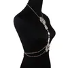 Chokers Mydaner Long Chain Mulheres Moda Cristal Strass Beads Declaração Colar Barriga Cintura Verão Praia Jóias 230927