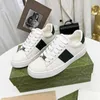 Designer Casual Chaussures Bee Ace Baskets avec Web Low Hommes Femmes Chaussures Haute Qualité Tigre Brodé Rouge Vert Rayures Baskets De Marche 03