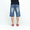 Shorts pour hommes Denim Hommes Loose Fit Poids Été Long Court Homme Baggy Plus Taille Mâle Vêtements Bleu Jeans Culottes