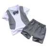 Kleidung Sets Sommer Neue Baby Jungen Kleidung T-shirt Hemd + Shorts Anzug Casual Jungen 1-5 Jahre 230927