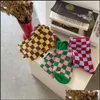 Guêtres Bas Tube À Carreaux Chaussettes De Mode Damier Femmes Coton Moyen Noir Et Blanc Drop Livraison Chaussures Accessoires Spec Dhkab