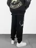 Letter Soft Wool Knitted Casual OS Edition Wearing and Matching Divine Hip Hop Warm Street Dance Pants Trend