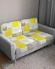 Chair Covers Yellow Paint Square Painting Wall Graffiti Seat Cushion Cover Sofa Protector Stretch Washable Removable Slipcovers