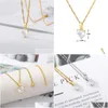 Hanger Kettingen Mode Hart Ketting Voor Vrouwen Paar Liefhebbers Gouden Roestvrij Stalen Ketting Chocker Vrouwelijke Hanger Kettingen Leuke Zirc Dh831