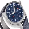 Mens Super ZF Factory Edition Big Pilot Boutique London Edition Asia Clone 52010 Blue Dial Power Reserve indicator Men's271S