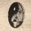 装飾的なオブジェクト図形の太陽ムーンメタルウォール装飾ハンドメイドブラック/ホワイトウォール装飾陰陽インスピレーション