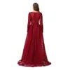 New Evening Dress Sexy Elegant Light Luxury Long Sleeves Heavy Handmade Arab Dubai WZ08