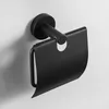 Toilet Paper Holders Aluminium Bathroom Hardware Accessories Paper Holder Paper Racks Matte Black Toilet Paper Stand Shelf 230927