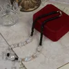 Choker vintage oregelbunden barock naturlig pärlhalsband lyxiga smycken mini små svarta kristaller sten pärlor kedja kvinnor bohemia