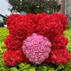 Ghirlande di fiori decorativi Orso di rose artificiali Multicolor Schiuma di plastica Teddy Fidanzata Regalo di San Valentino Festa di compleanno Deco2529