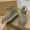 Designer Classic Australia Stivali Tasman Tazz Snow Boot Platform Donna Uomo Pelliccia Pelle di pecora Castagna Sabbia Semi di senape Beige Driftwood Australian Winter Ankle