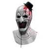 Party Maskers Clown Masker Bloody Terriifier Art De Cosplay Griezelige Horror Demon Evil Joker Hat Latex Helm Halloween Kostuum Rekwisieten 230921
