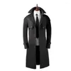Männer Trenchcoats Mode 2023 Frühling Herbst Windjacke Super Lange Kleidung Über-die-knie Schlank Business Casual Mantel britisch