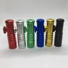 Mini Smoking Bunte Aluminium Kräuter Tabak Gewürz Miller Bullet Patrone Aufbewahrungsflasche Stash Seal Case Tragbare Tasche Snuff Snorter Sniffer Snuffer Halter DHL