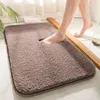 Tapis de bain Tapis de bain en fibres pelucheuses super épaisses tapis de salle de bain confortable et doux tapis absorbant antidérapant tapis de pied paillasson de salle de douche 230927