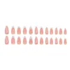 Faux Ongles Bord Blanc Rose Clair Presse Ongles Inoffensif Écologique Réutilisable Résine Faux Pour Les Femmes Et Les Activités De Fête Des Filles