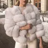 Femmes fausse fourrure manteau de luxe chaud pardessus hiver longue Seve nouvelle fausse fourrure veste moelleux en peluche manteaux 230927