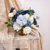 Faux Floral Greenery Artificial Flowers Fake Dusty Blue Peony Flowers Combo For DIY Wedding Bridal Bouquets Centerpieces Home Decorations 230926