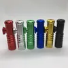 Mini Smoking Colorful Aluminium Herb Tobacco Spice Miller Bullet Cartridge Storage Bottle Stash Seal Case Portable Pocket Snuff Snorter Sniffer Snuffer Holder