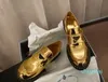 Designer Shoe Women Casual Monolith Triangle Logo Shiny Gold Silver Cowhide Shoes ökar plattform Sneakers Cloudbust Classic