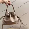 Luxury Designer Bag Women's Single Shoulder Crossbody Handbag High-End äkta läder Tote Bag Calfskin Handheld Mini Foldbar Dumpling Bag Factory Hot Sale