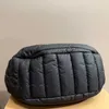 Bolsa de ombro de penas Bolsas casuais de grande capacidade Bolsa de compras de inverno para baixo de algodão nas axilas Hobos Bolsas com fecho de zíper costura bolsa de viagem