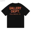 Designer Gallerity Dept American Fashion Brand Los Angeles Letter Printing Double Yarn Pure Cotton Short Sleeve T-shirt with Men's and Women's Backing Tee