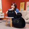 Oreillers en peluche Coussins 18 cm / 40 cm / 55 cm Chat noir en forme d'oreillers en peluche douce poupée belle bande dessinée animaux jouets en peluche filles cadeaux d'anniversaire ornements 230926